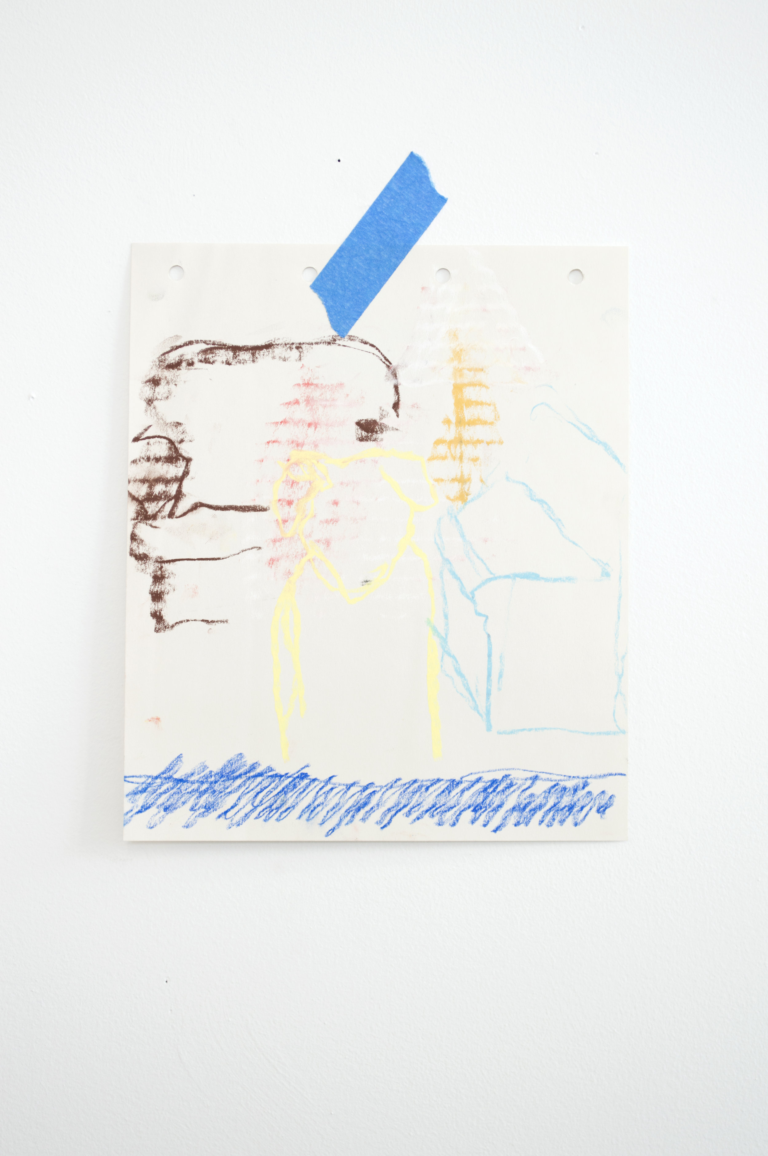 Koby/Playlist Series  2015  Pastel and painter’s tape