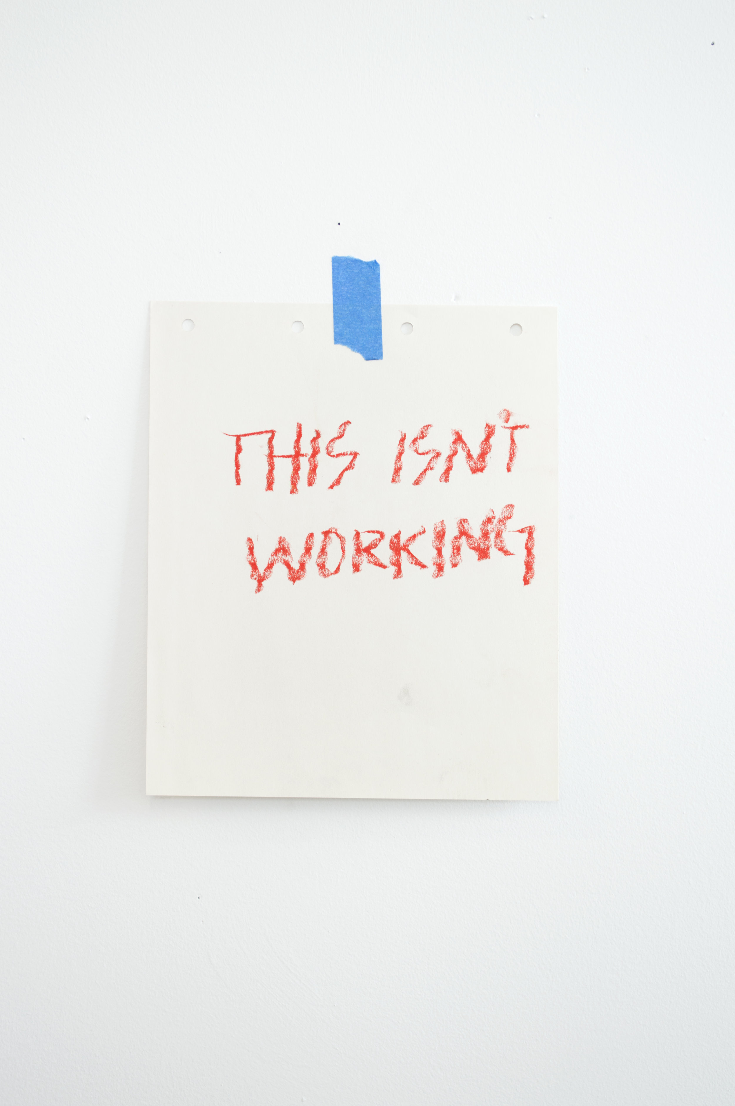 This isn’t Working/Playlist Series  2015  Pastel and painter’s tape