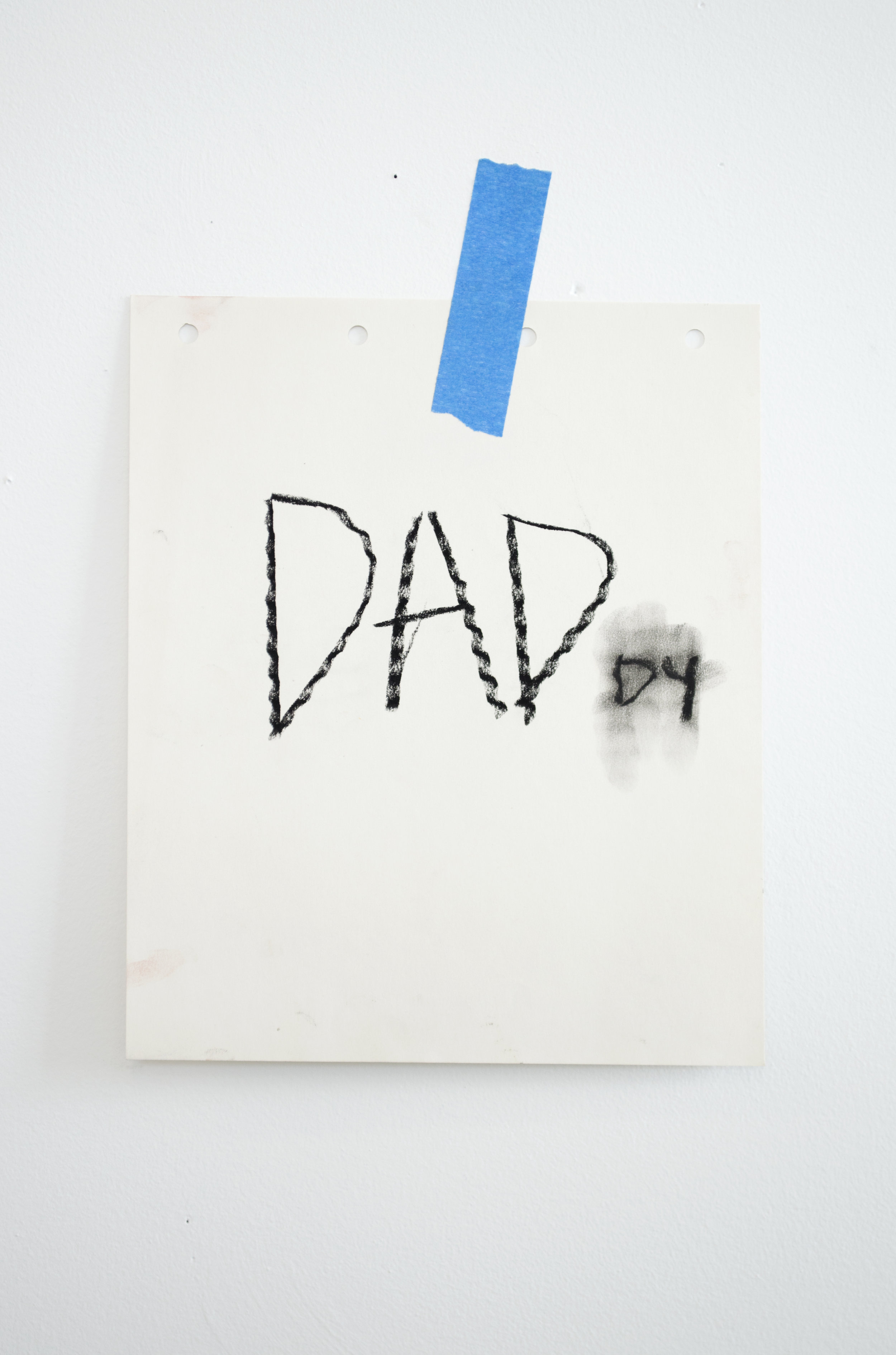 Dad/Playlist Series  2015  Pastel and painter’s tape