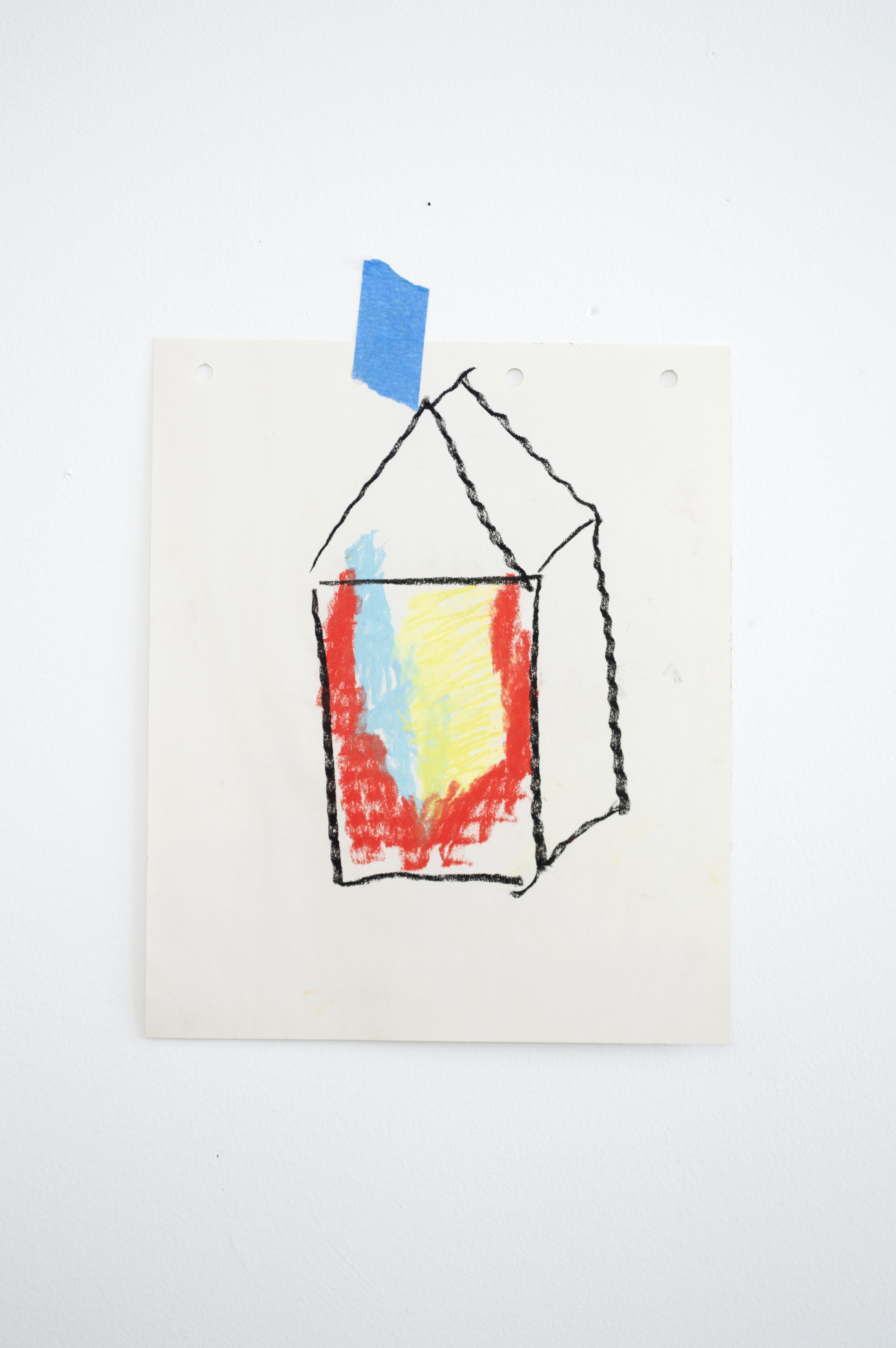 House Big/Playlist Series  2015  Pastel and painter’s tape