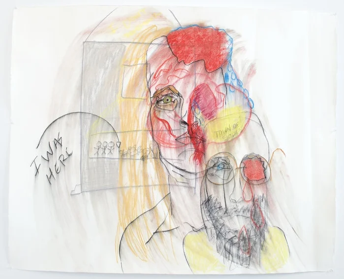 I was here 2016 Pastel and charcoal 48x56 inches
