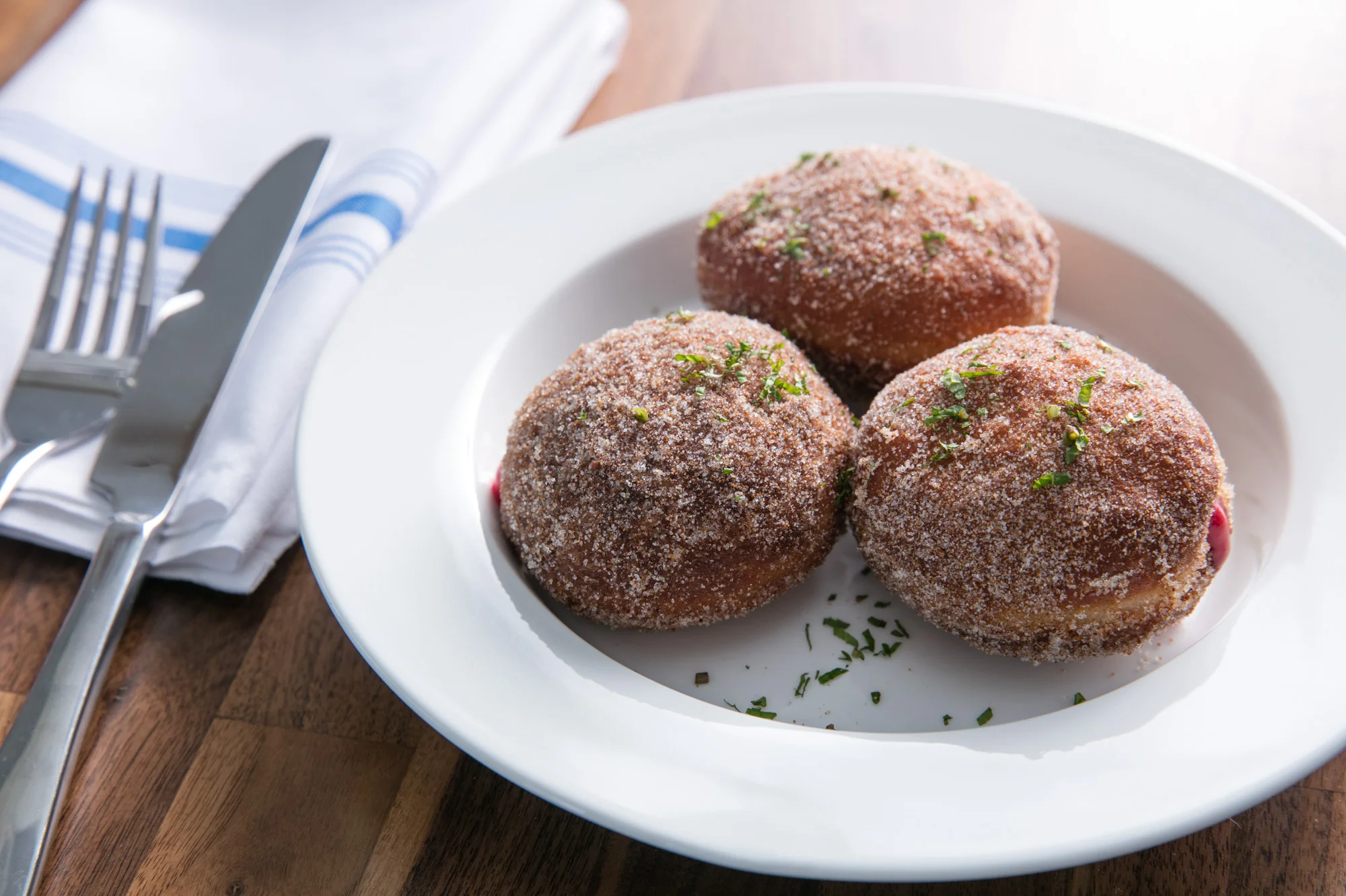  malasadas filled with guava custard 
