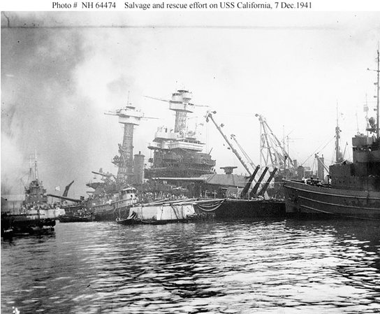 SALVAGE OF USS CALIFORNIA