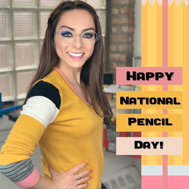 An often overlooked holiday...we celebrate the true building block of intelligence and creativity 🤓✏️ #nationalpencilday .
.
.
#geekandglam #nationalholidays #katielinendoll #glassescollection #glassesgame