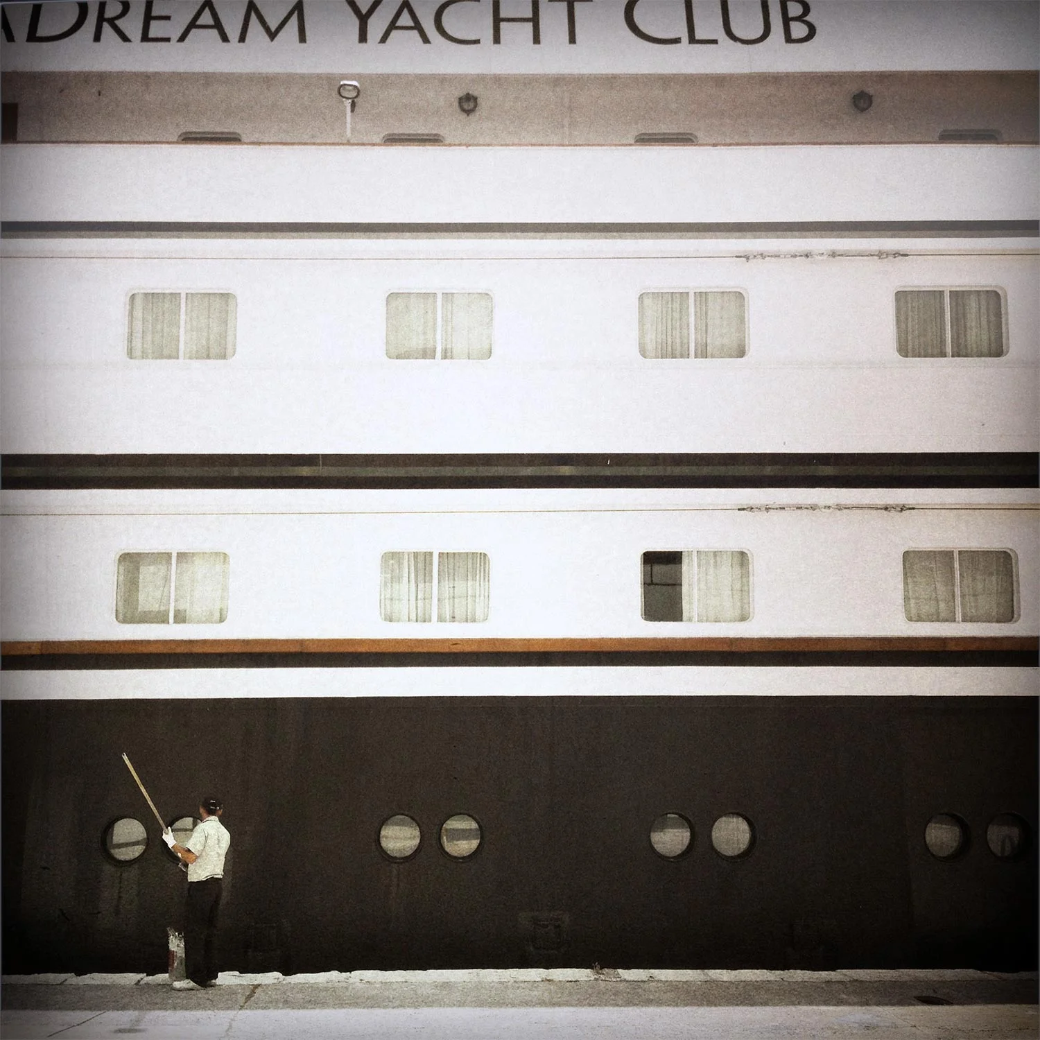 Painting Sea Dream Yacht Club in Palma de Mallorca