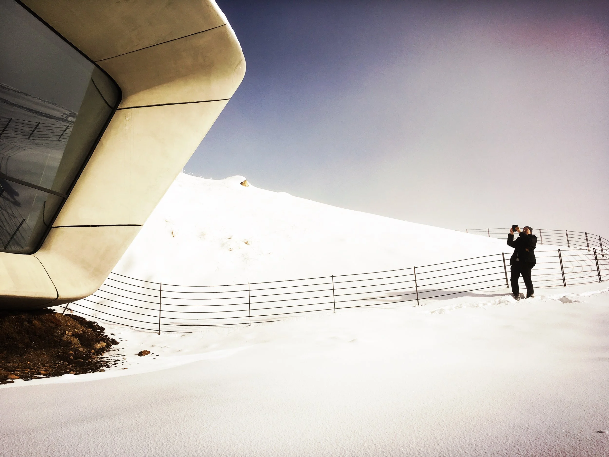 Reflection of Messner Mountain Museum Corones, Zaha Hadid Architecture (Copy)