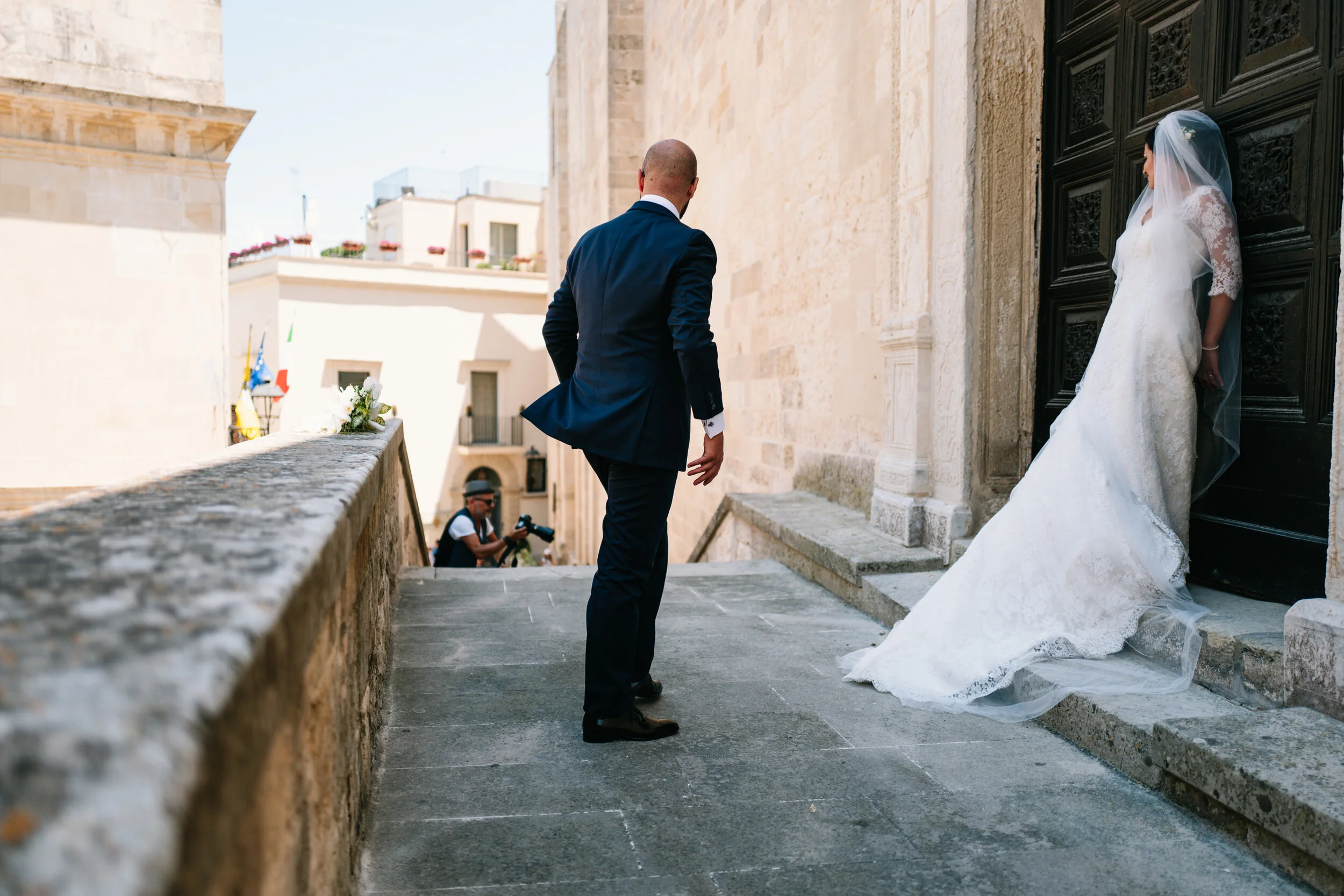 Bride posing to the wedding photographer · Life is a film (Copy)