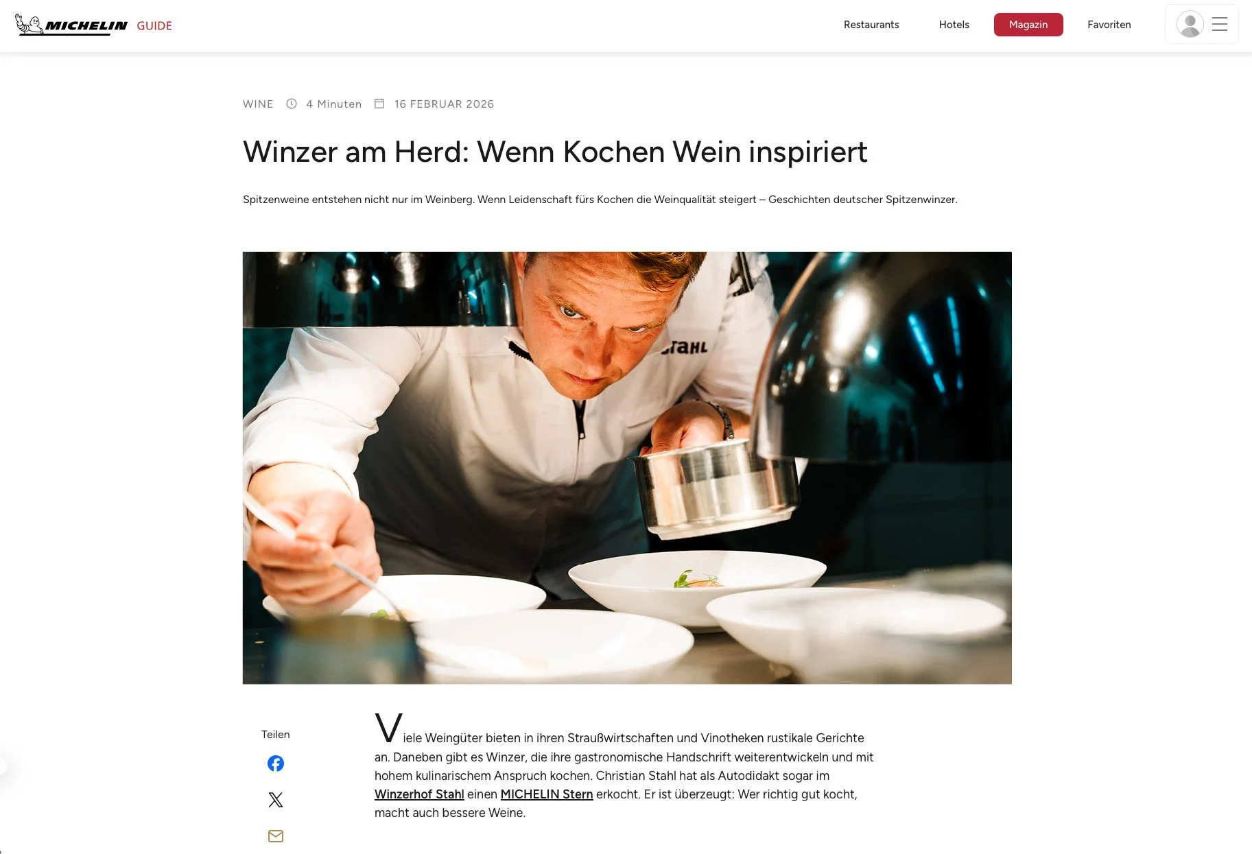 Winzerhof Stahl im Guide MICHELIN - Winzer am Herd - Hero Image by Frogfisher Photographers, Food und Reportage Fotograf Peter Aldag Hamburg München Stuttgart