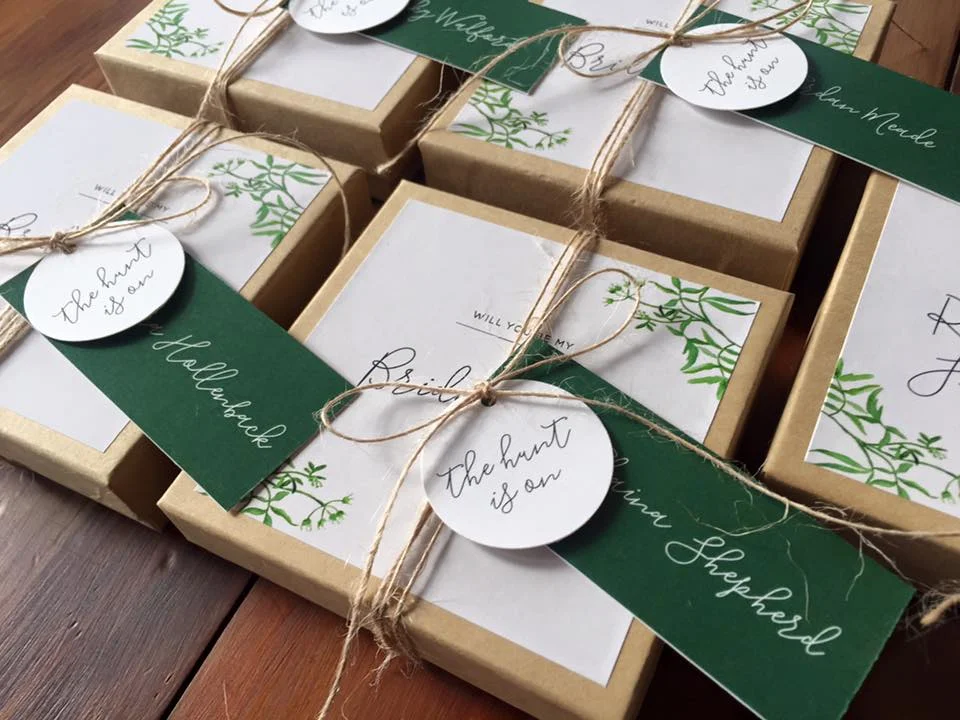 'Will you be my bridesmaid?' boxes