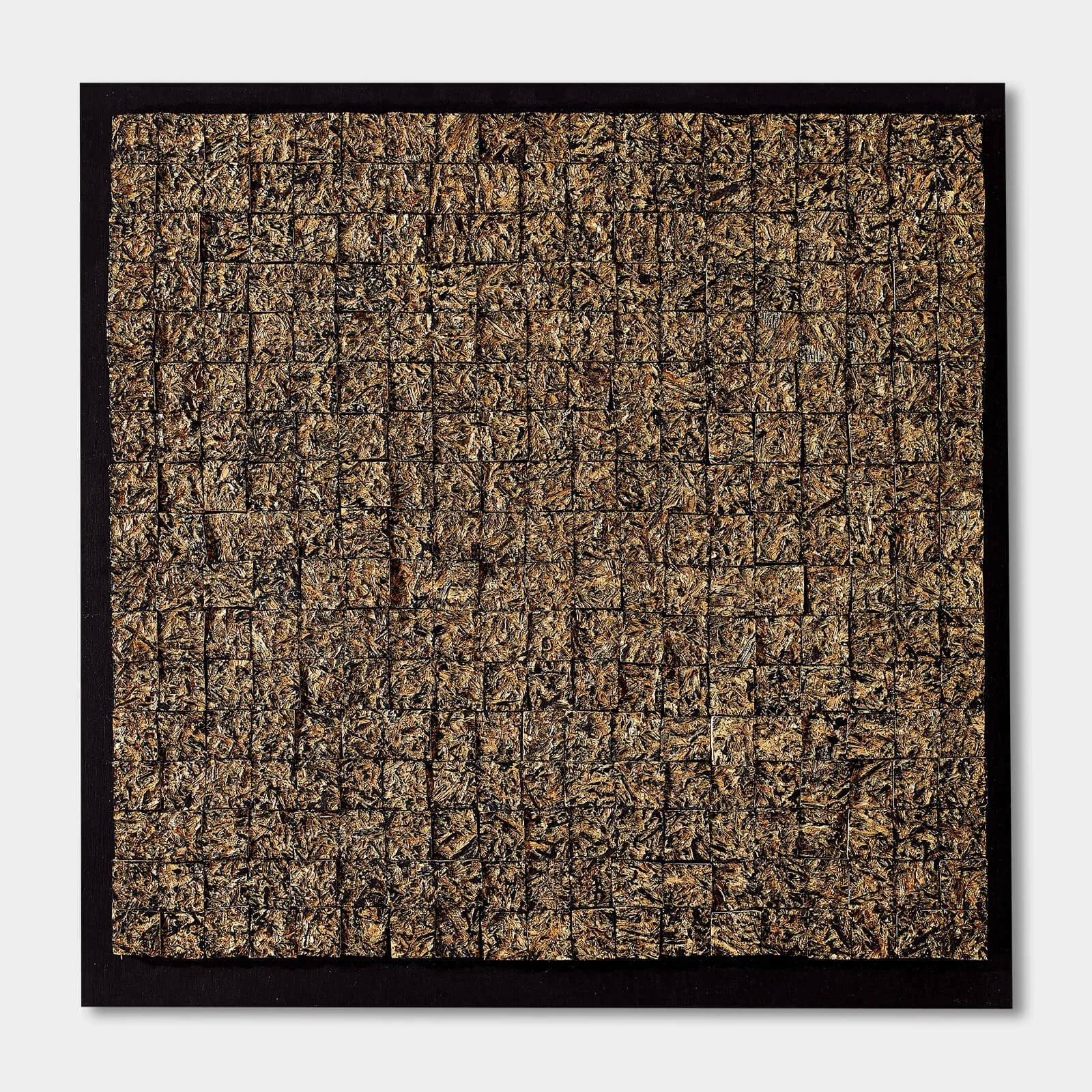  DANCING BLACK SPLINTERS 50 x 50 cm — 2022 gespaltene angeschwärzte Spanplattenquadrate 