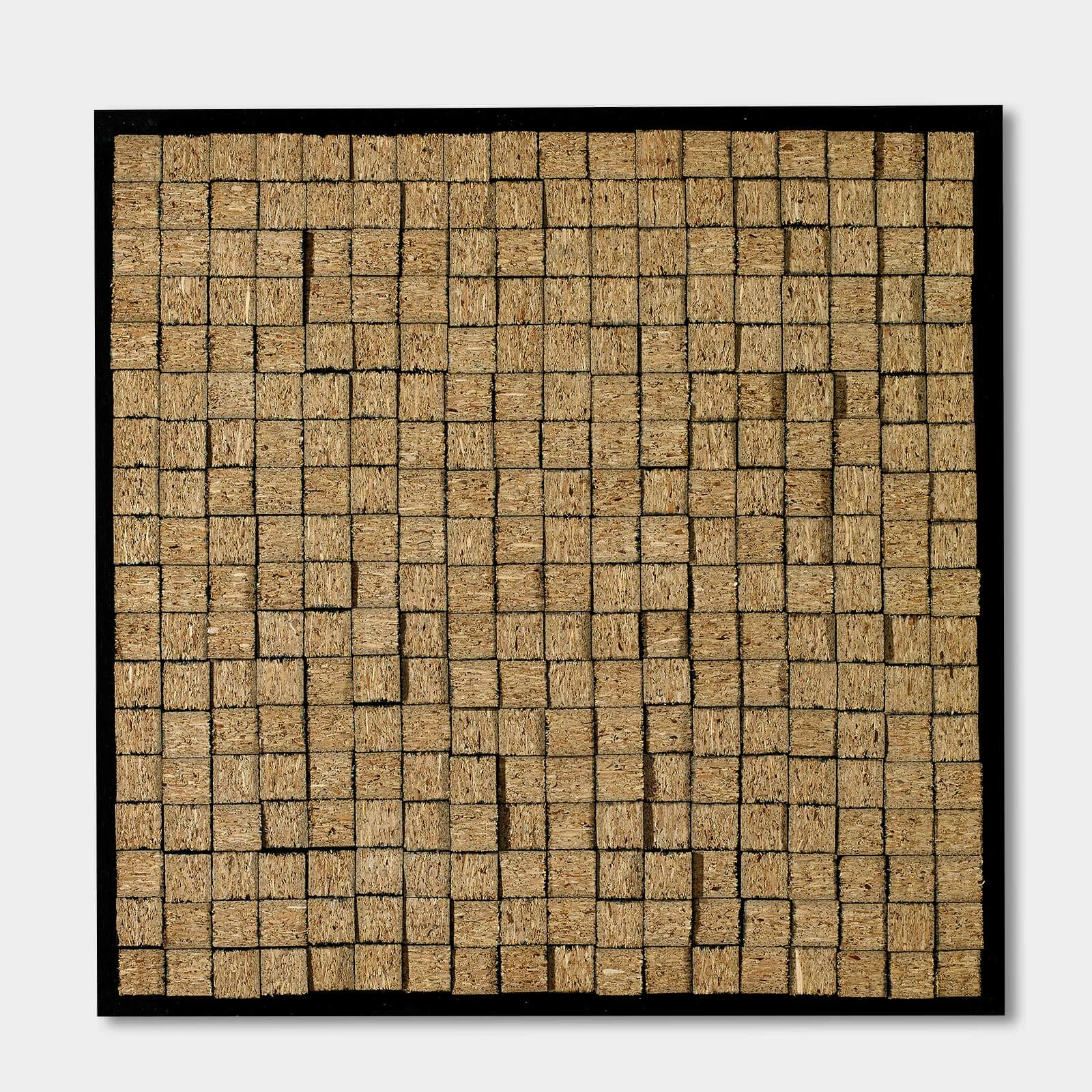  REDUCED TO THE MAX 50 x 50 cm — 2022 gespaltene, geschliffene Spanplattenquadrate 