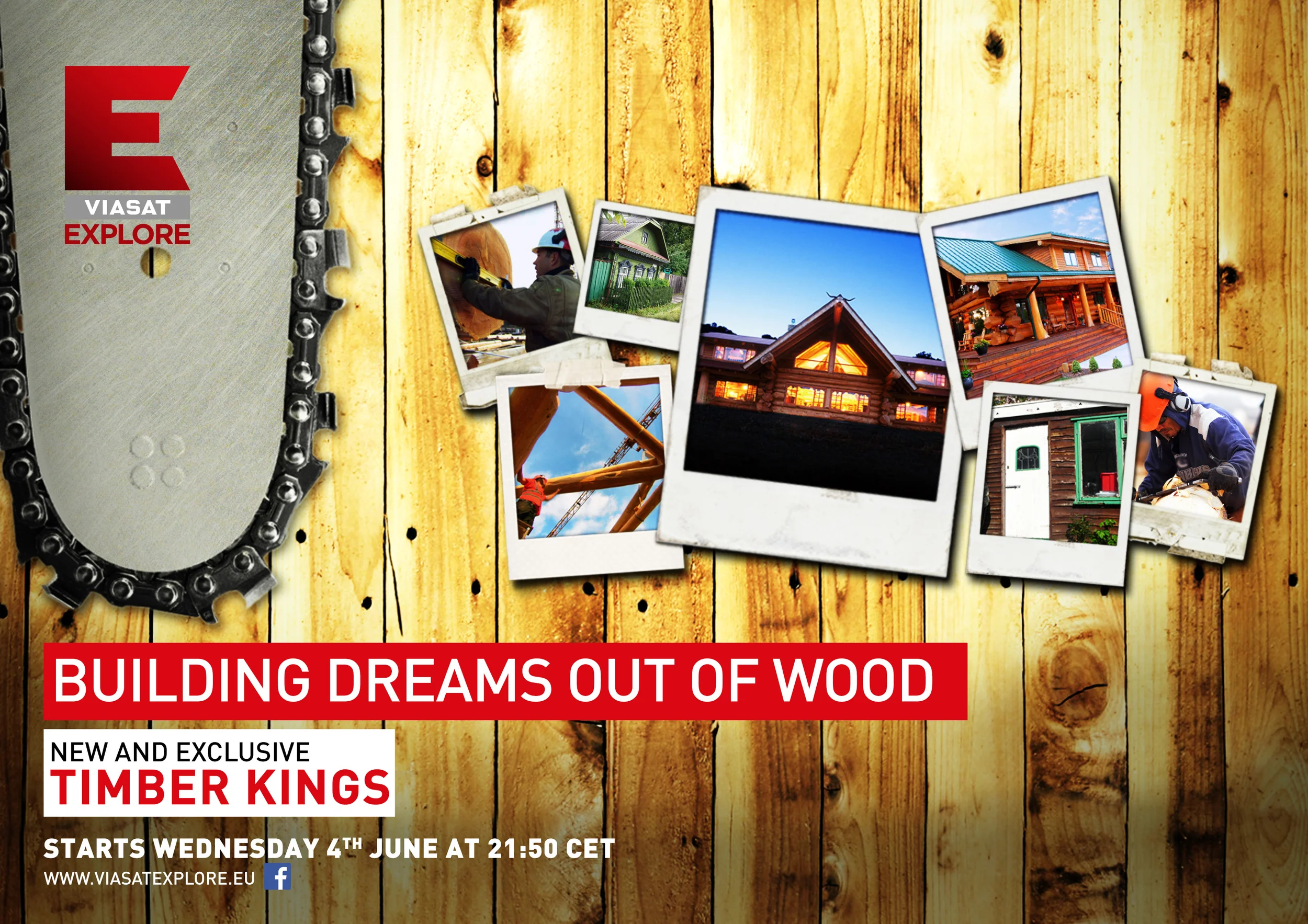  Programme poster for Timber Kings on Viasat Explore 