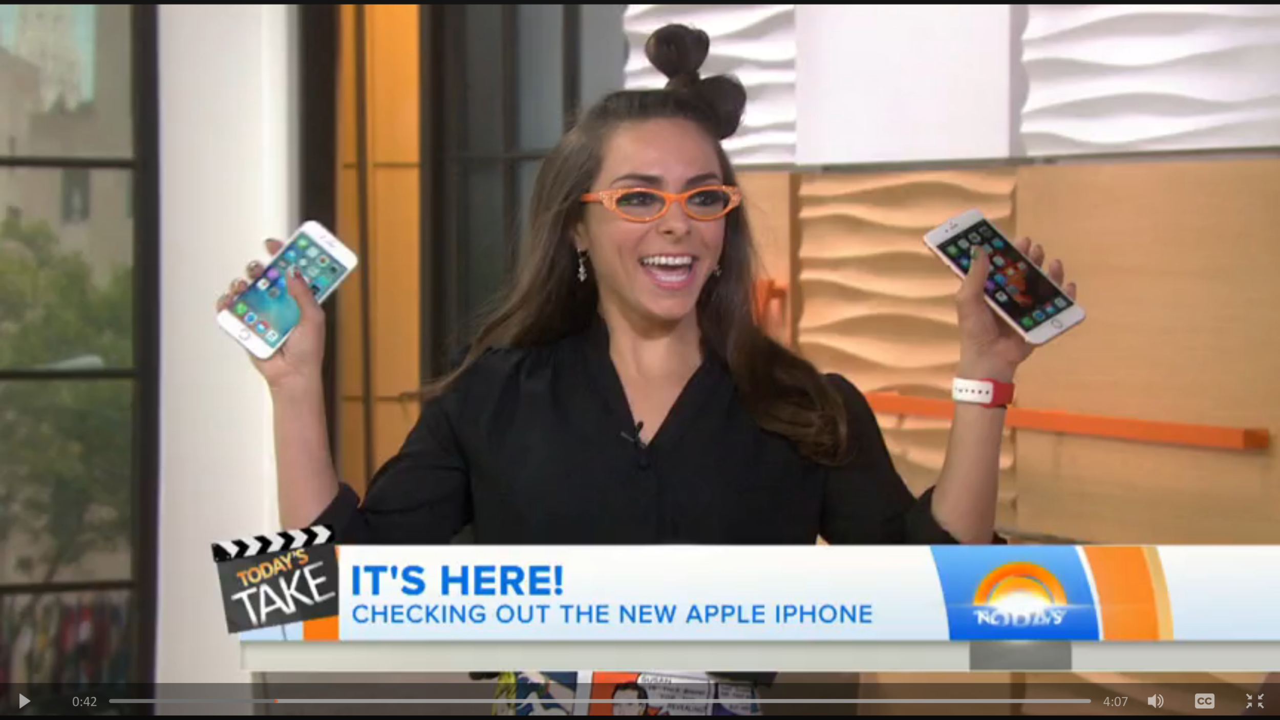 Today Show | Showing off the new iPhones