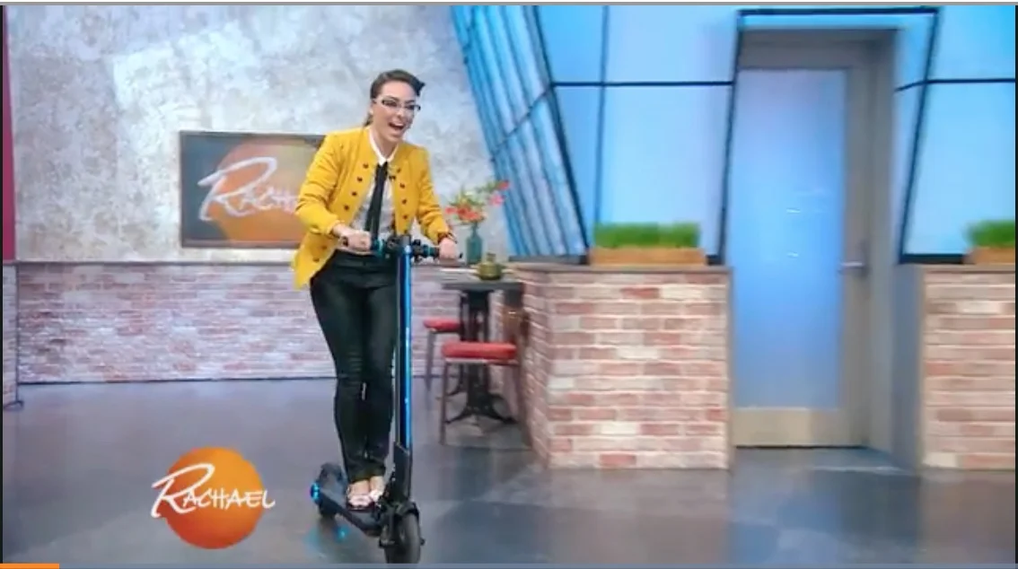 Katie Linendoll on the Rachael Ray Show: Voyager Electronic LED Commuter Scooter