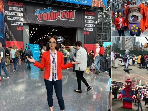 @KatieLinendoll: Hello from #NYCC! Looove people watching and admiring the amazing costumes 🤓 #ComicCon