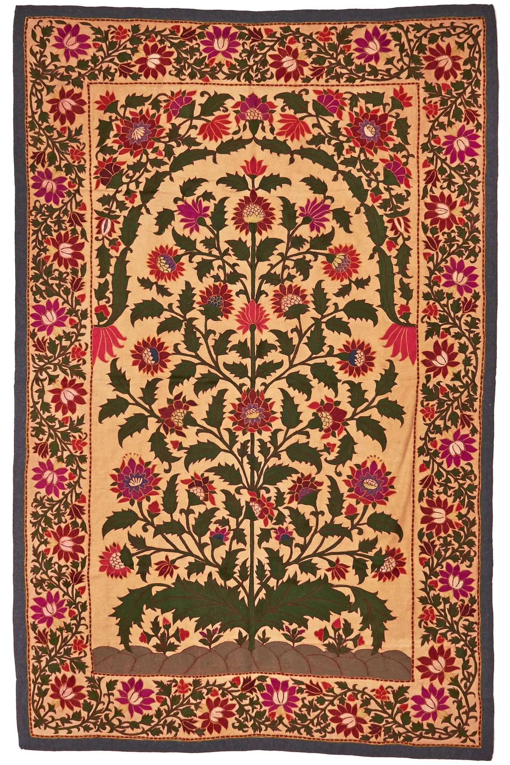 Mochi Embroidery Kutch, India. Silk & Cotton. 1.60 x 1.01 m  •  $2,800