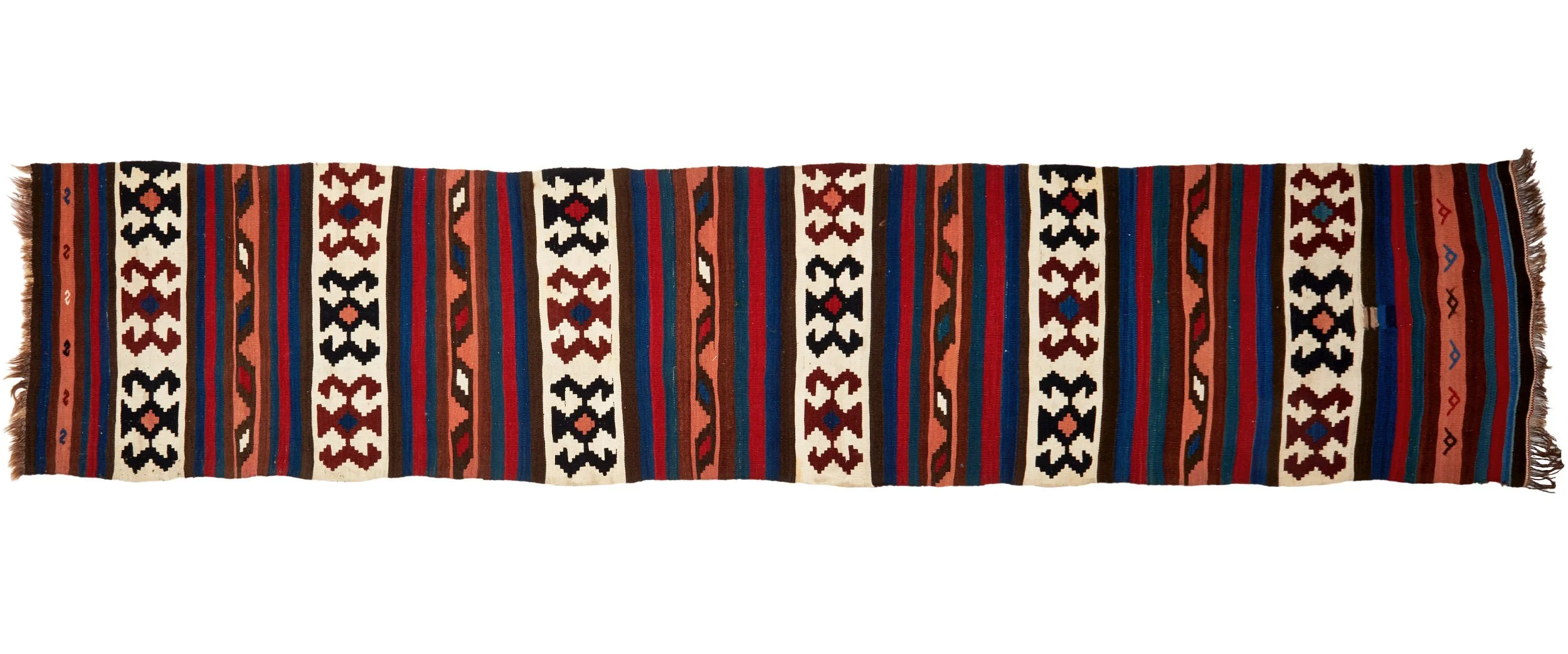 Caucasian Kilim, circa 1910, 3.33 x 0.72 m  •  $1400  •  ID: RUN1219