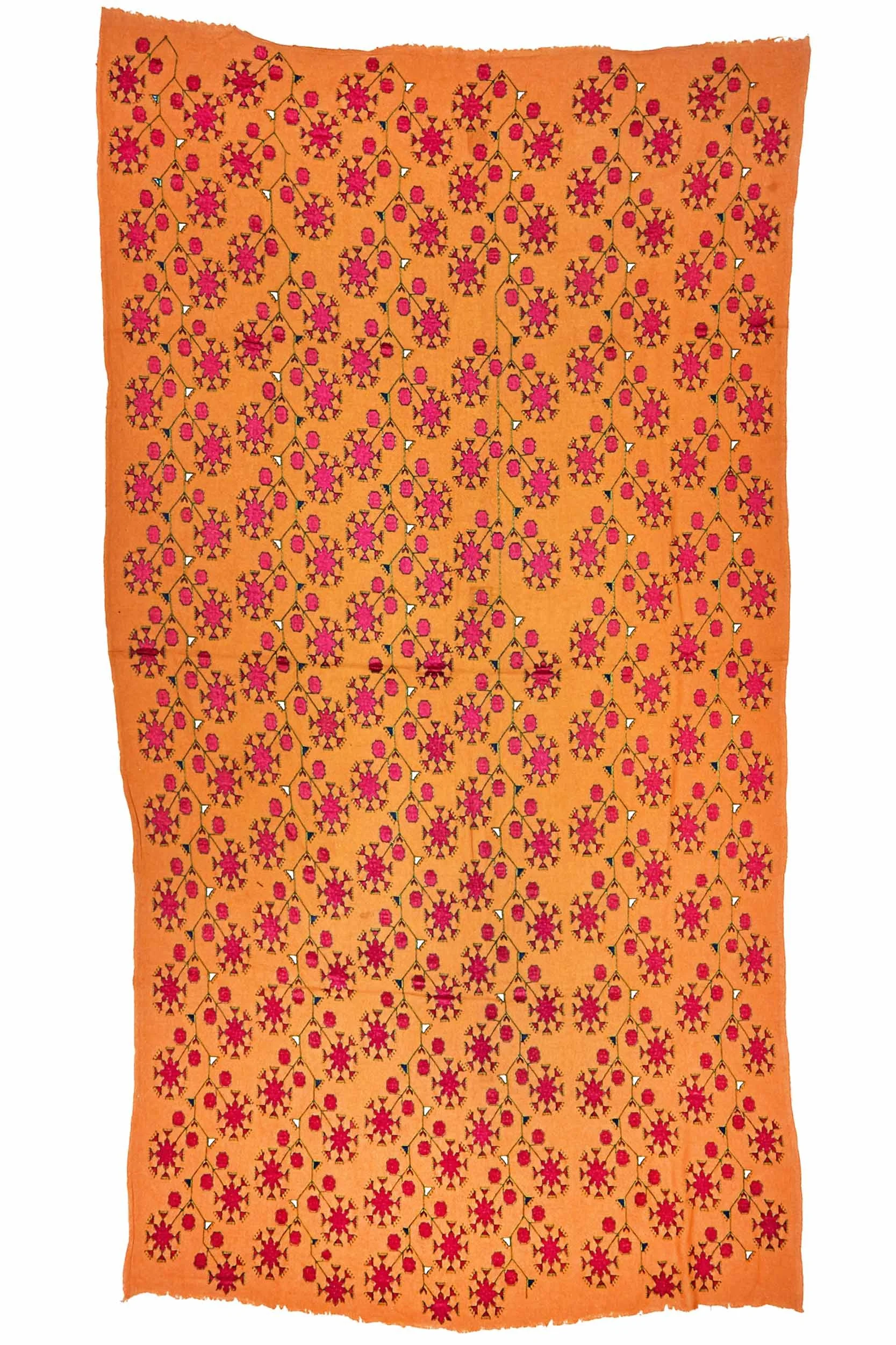 Pulkari Embroidery, Punjab, India. Silk & Cotton
2.04 x 1.08 m  •  $1,200