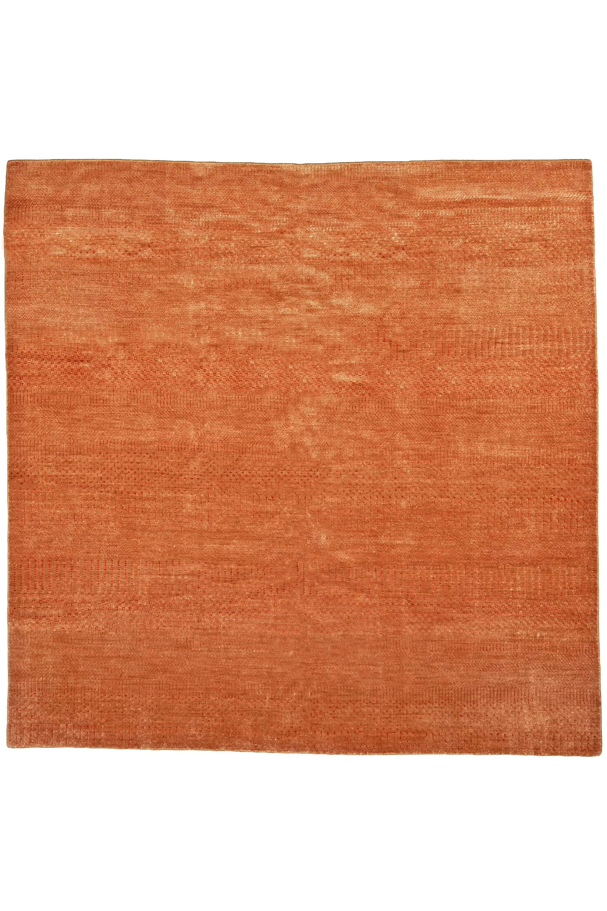 Sherbet Orange Melody Carpet in Wool and Silk, India  2.84 x 2.70 m  •  $5,000  •  ID: 1419