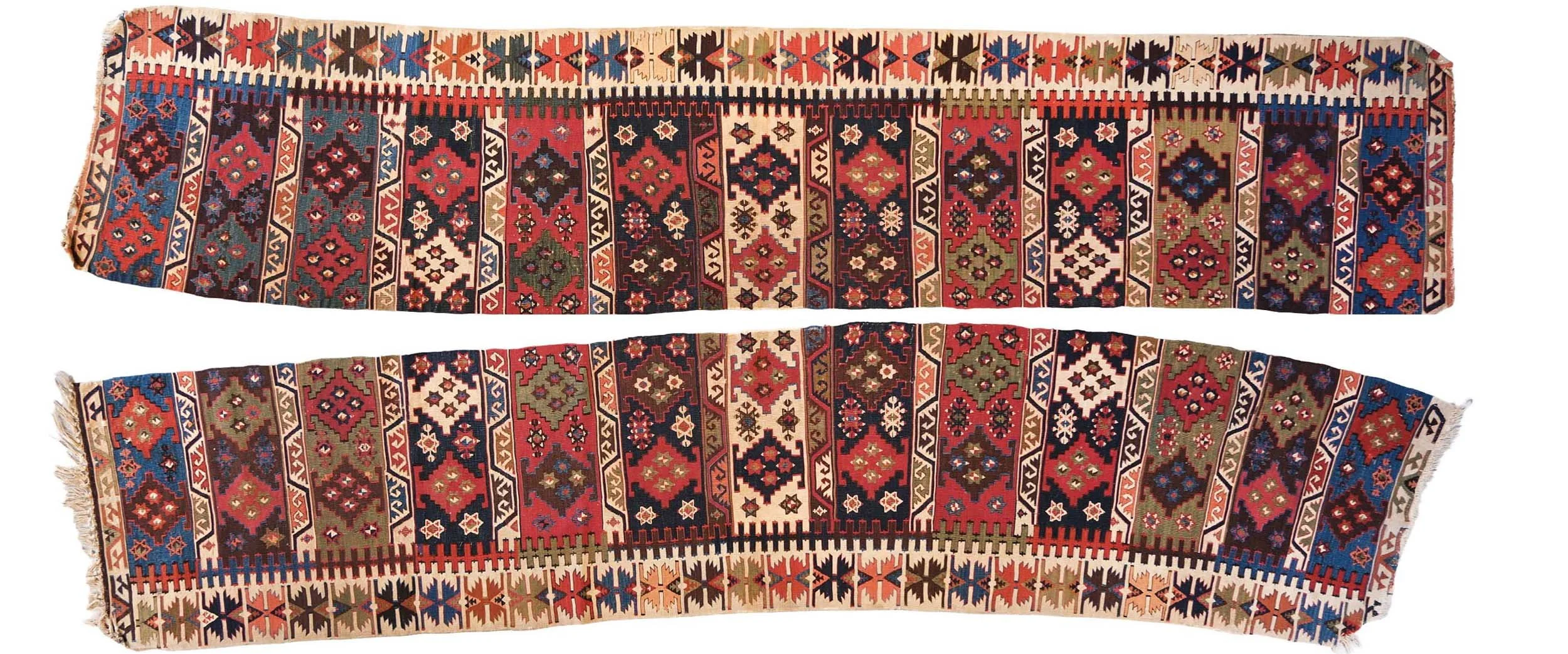 Kilim halves, Türkiye, 19th century 3.40 x 0.70 m •  $1200 / pair