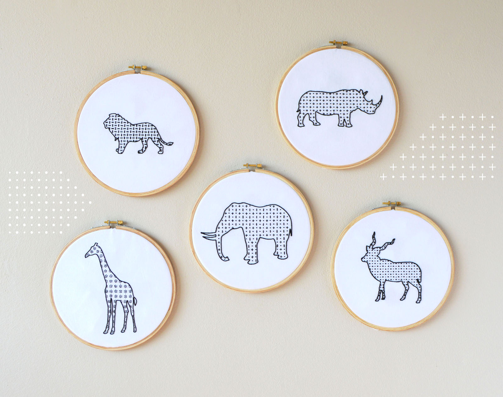 B W Safari Contemporary African Embroidery Kelly Fletcher Needlework Design B W Safari Contemporary African Embroidery Kelly Fletcher Needlework Design