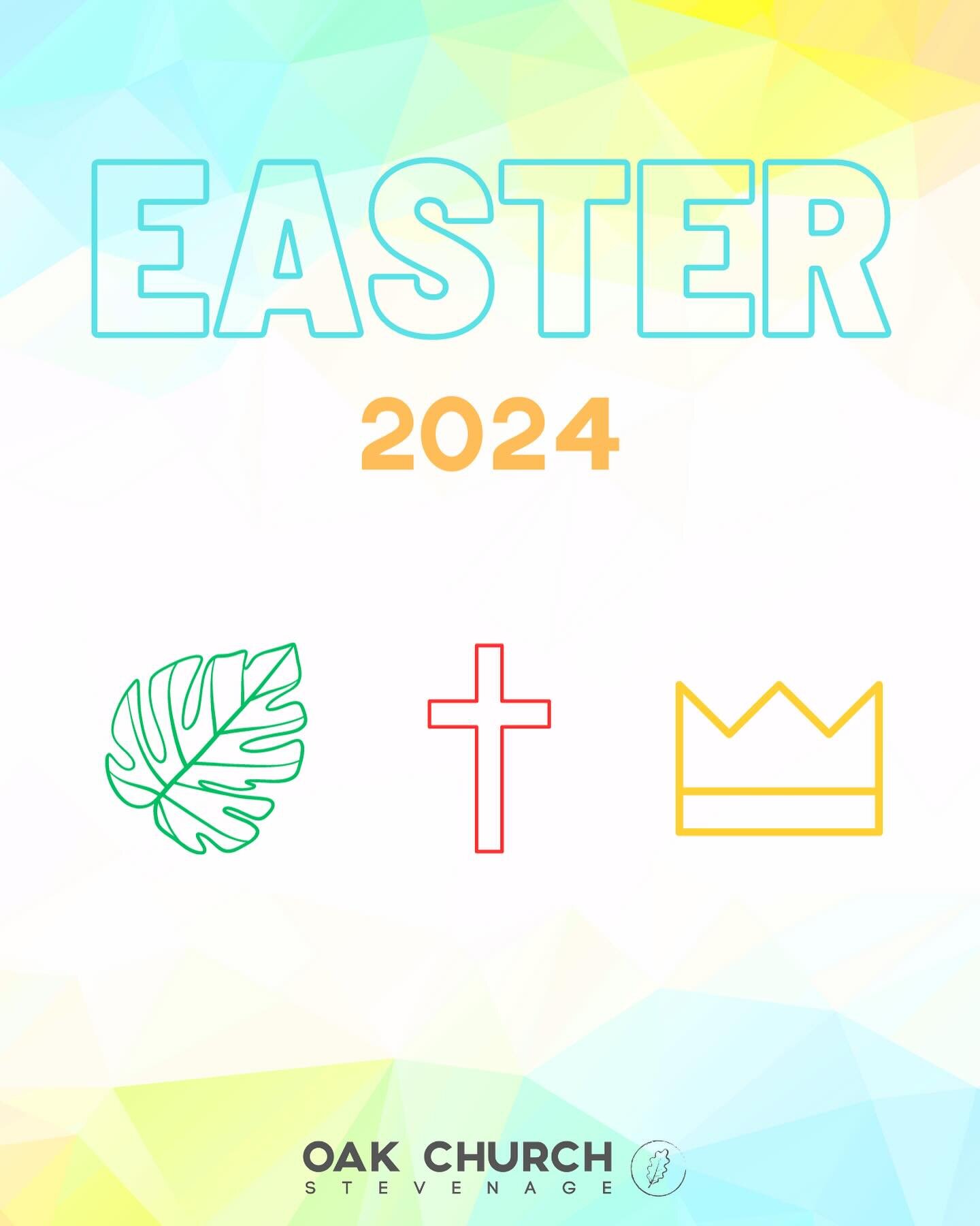 Join us this Easter as we come together across different days to remember Jesus&rsquo; death &amp; resurrection. 
We cannot wait to see you!