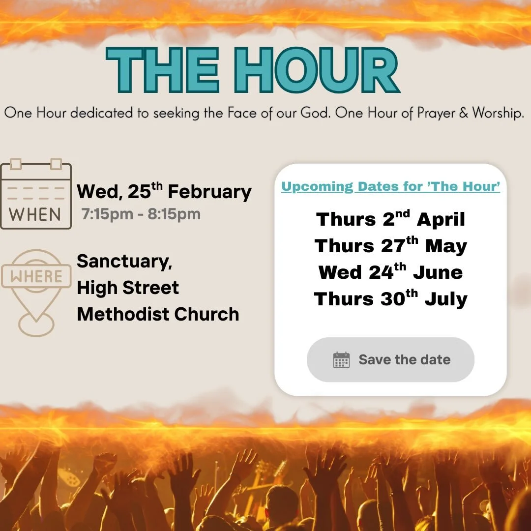 We will be starting our hour of prayer and worship starting Wednesday 25th Feb. See you there 🔥🤩