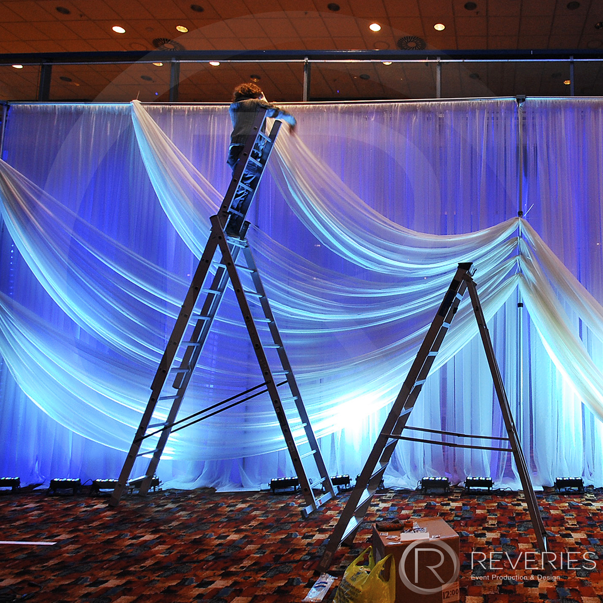 Reveries Events Drape Hire Installation