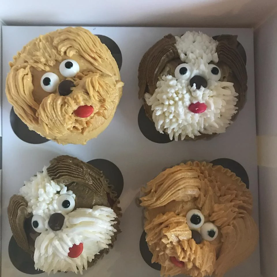 Piped American buttercream animal cupcakes £3.65 each, minimum order 6.