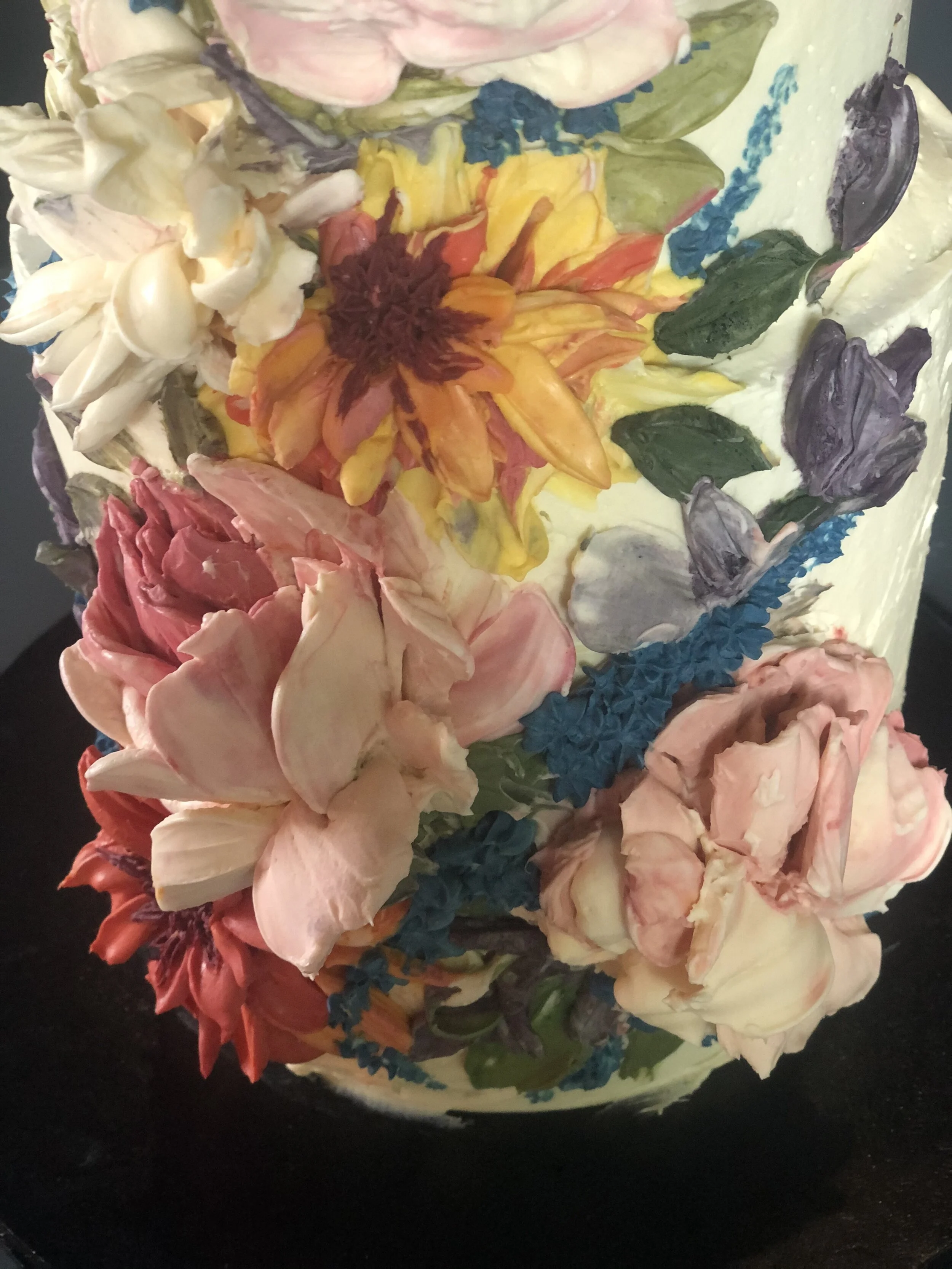 Buttercream sculpted flowers by Emma Page Buttercream Cakes London