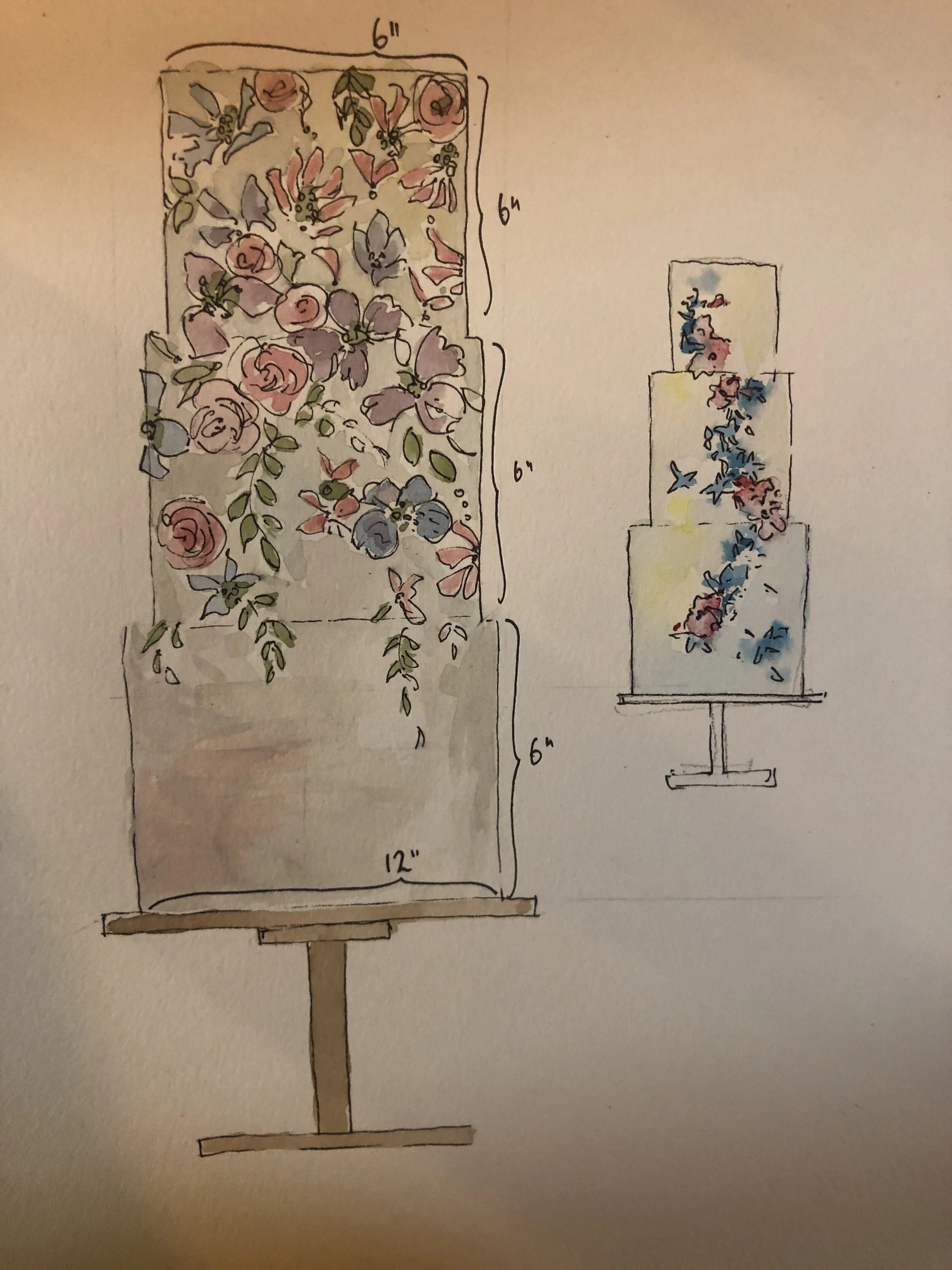 Quick wedding cake by Emma Page buttercream Cakes London