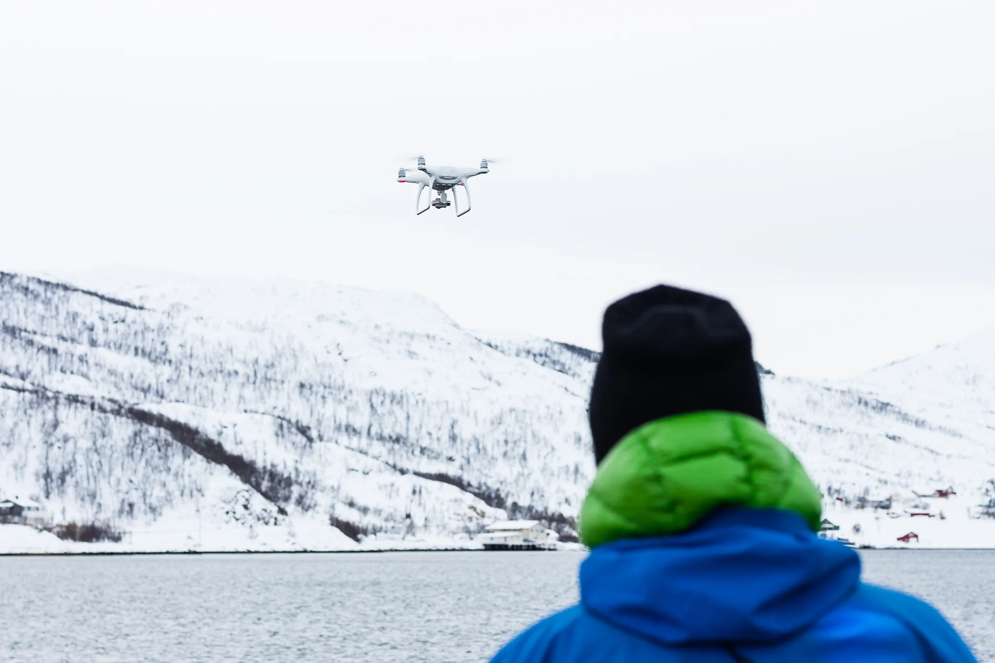 Adobe would like you to shoot this with an infinitely sharp lens, please. The drone is sharp, the background and the op are not. Because physics.