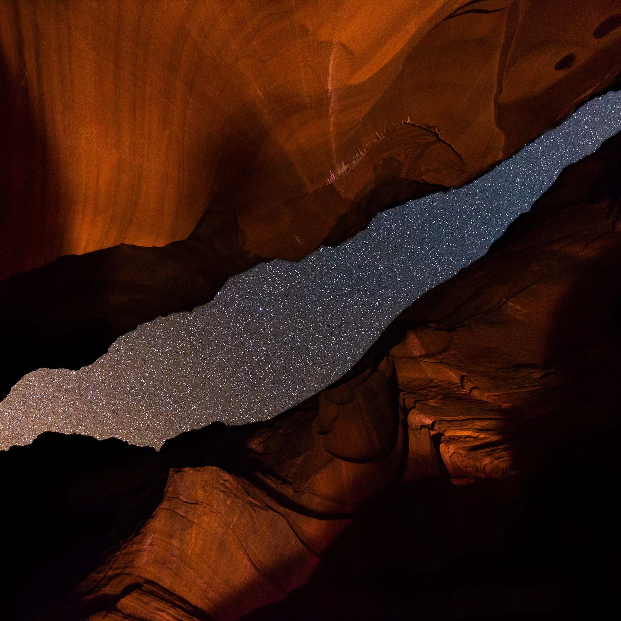 Secret Canyon at night. Canon 5D III with 14mm f/1.8 at f/1.8. 20 second exposure at ISO 4000.