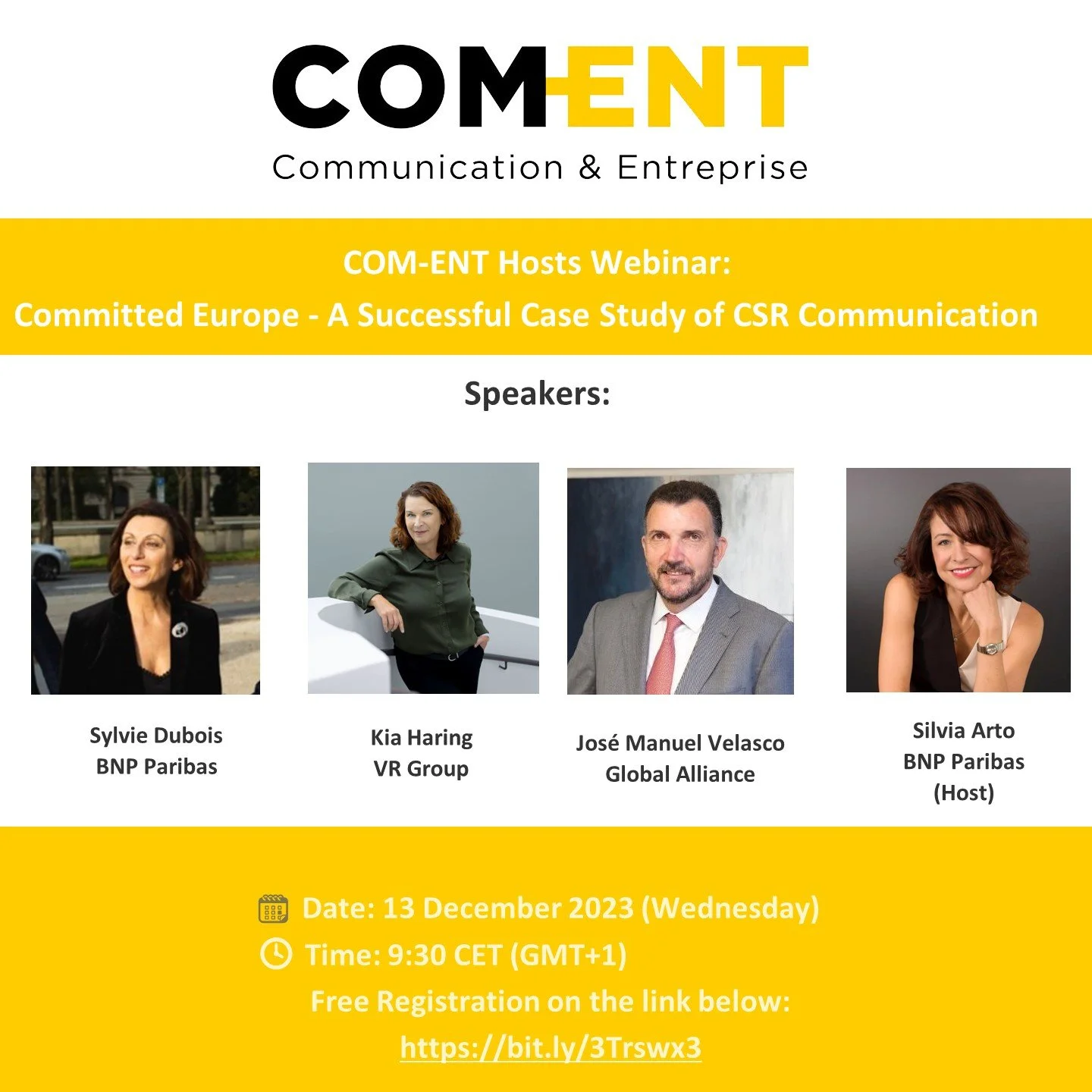  COM-ENT Hosts Webinar: Committed Europe - A Successful Case Study of CSR Communication