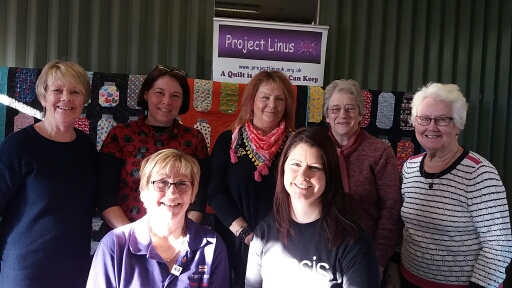 Dee Murphy, Community Fundraiser at Oasis, meets some of the Volunteers at Project Linus