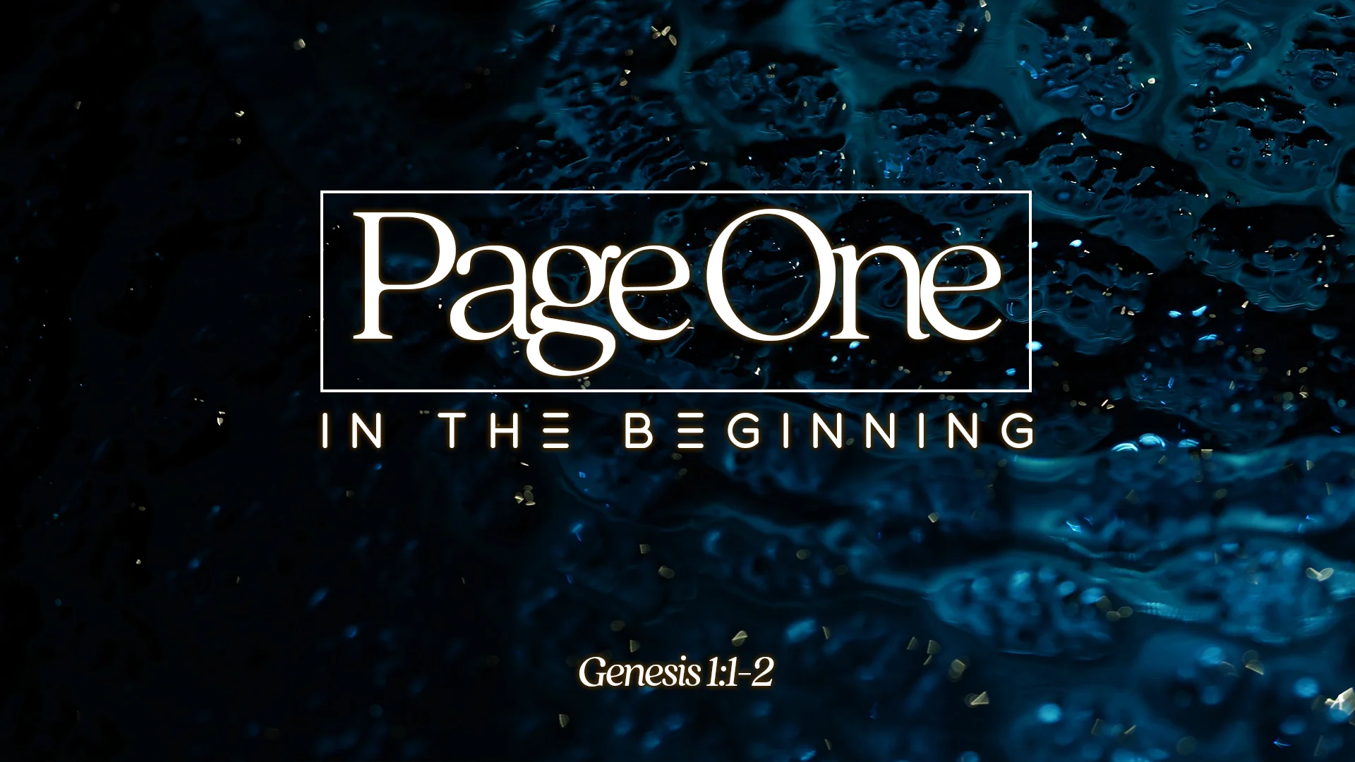 In The Beginning