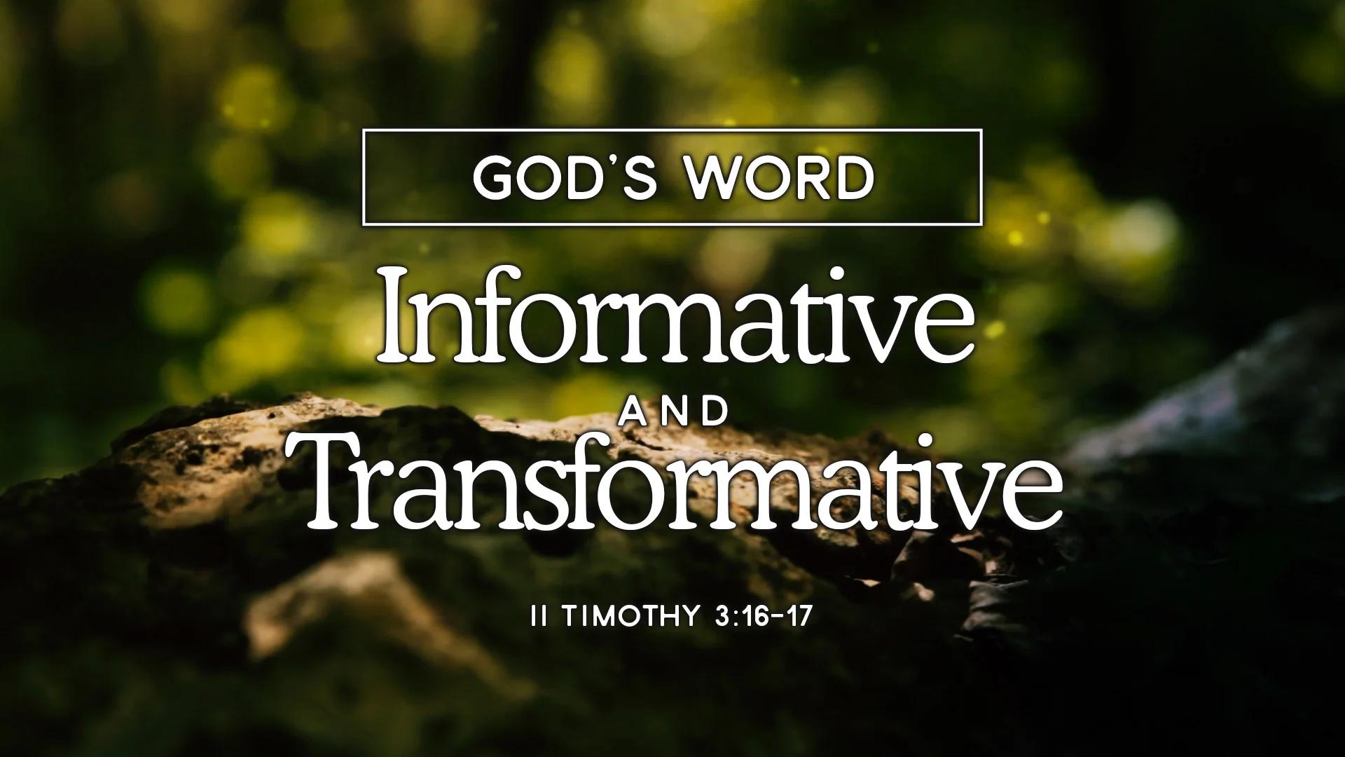 Informative &amp; Transformative