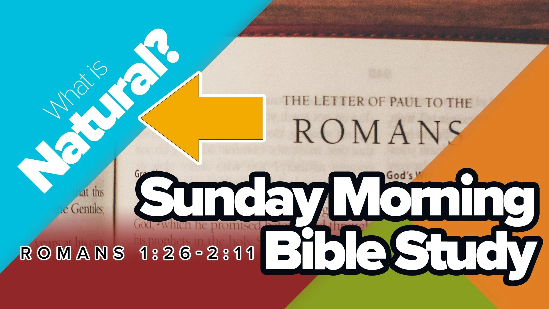 Romans Bible Study 1:26-2:11