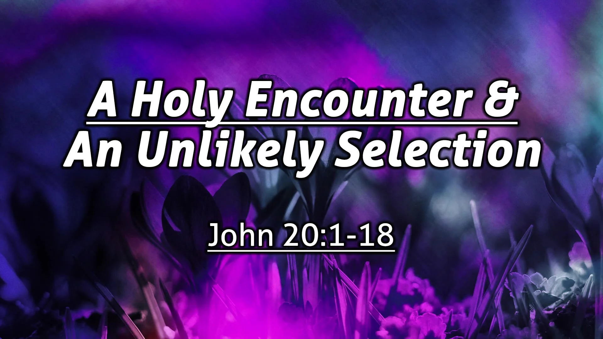 A Holy Encounter &amp; An Unlikely Selection