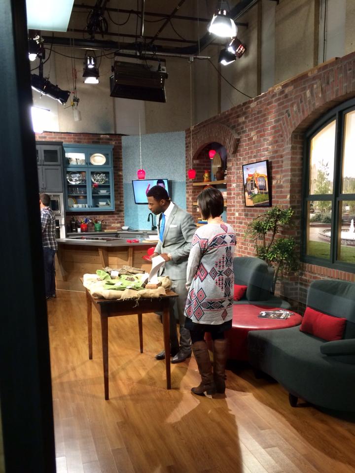On the set with Jamarcus.