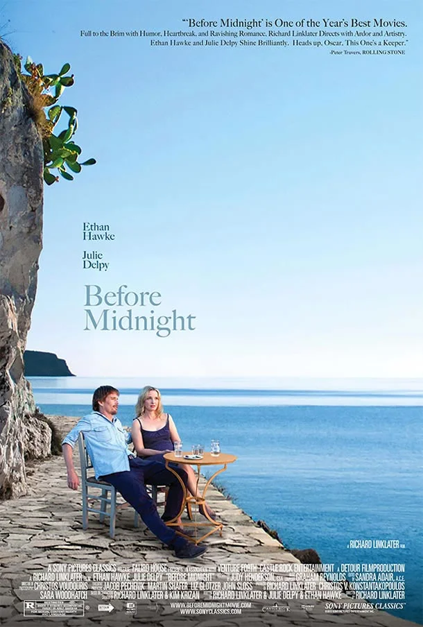 How much did I love Before Midnight? So much that when Fandango emailed to ask for a review, I actually felt inspired to write one:
Before Midnight is the third entry in what may very well be my favorite movie trilogy of all time. You don’t need to see Before Sunrise and Before Sunset first, but seeing them does make this film a richer viewing experience, one that really examines the nature of human beings and time. This is such an honest, unflinching look at love and relationships, so brilliantly written and structured, with performances so effortlessly real, you almost forget they’re acting. Funny, sad, beautiful, and moving, it does what the best art should do: it shows us to ourselves and lets us draw whatever conclusions we want.