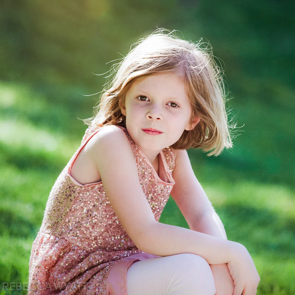 Portrait of beautiful redhead child.