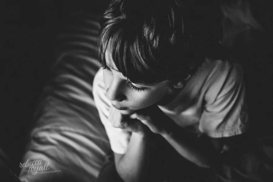 black and white boy