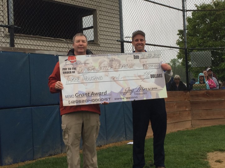 Foundation President Marc Anderson & Jim Pappas of Dover Little League