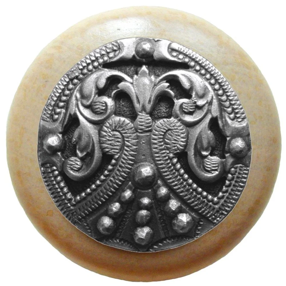 Regal Crest<BR>Antique Pewter<BR>Natural wood finish