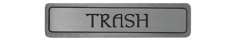 TRASH (Horizontal)<BR>Antique Pewter