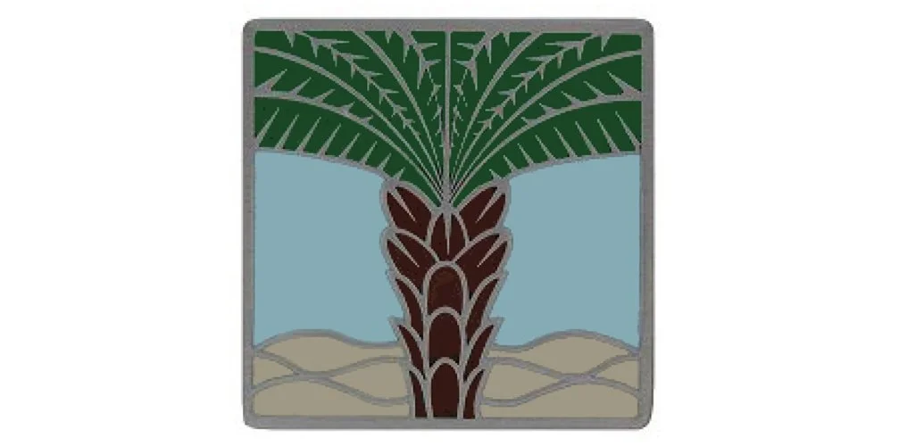 Royal Palm<BR>Antique Pewter/Pale Blue