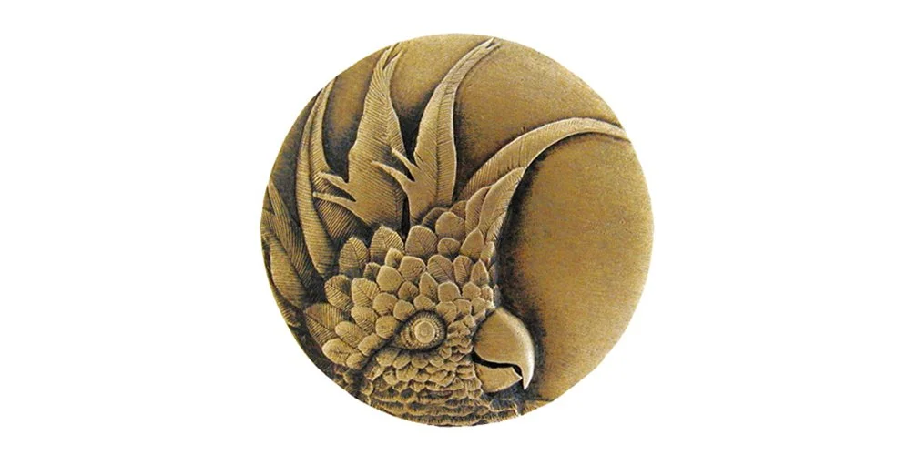 Cockatoo (Small - Left side)<BR>Antique Brass