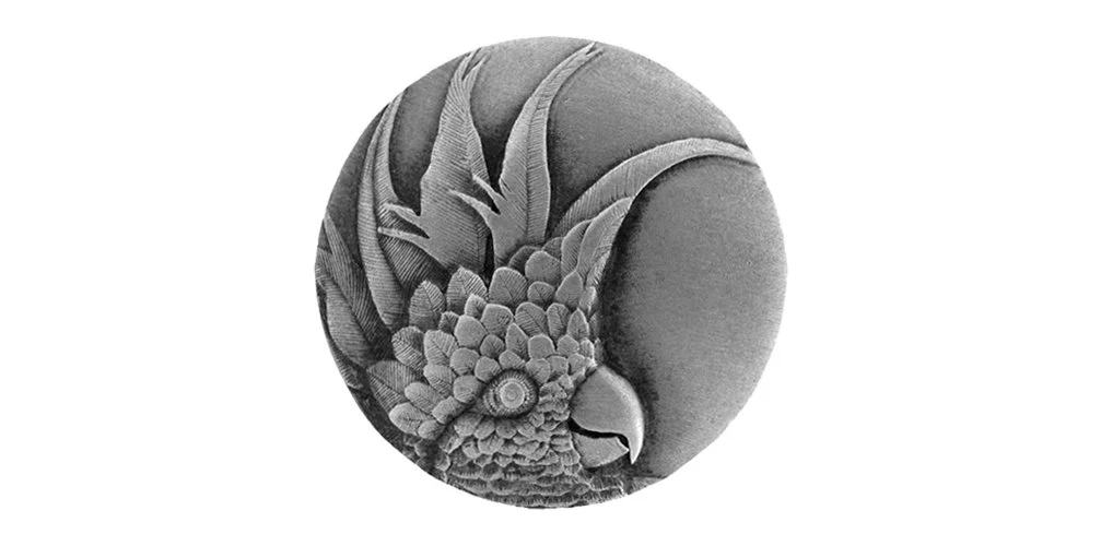 Cockatoo (Small - Left side)<BR>Antique Pewter