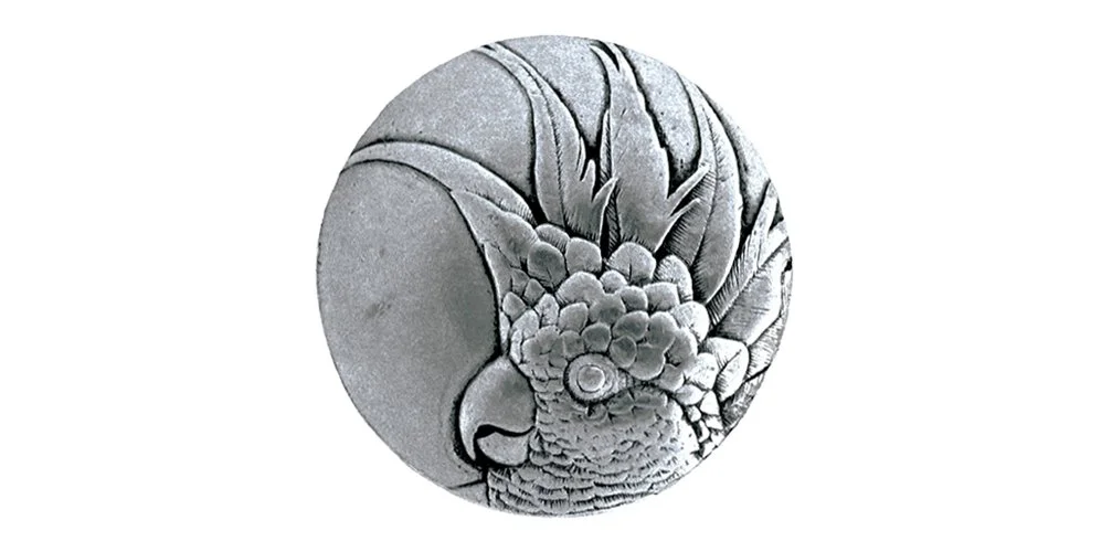 Cockatoo (Small - Right side)<BR>Brilliant Pewter